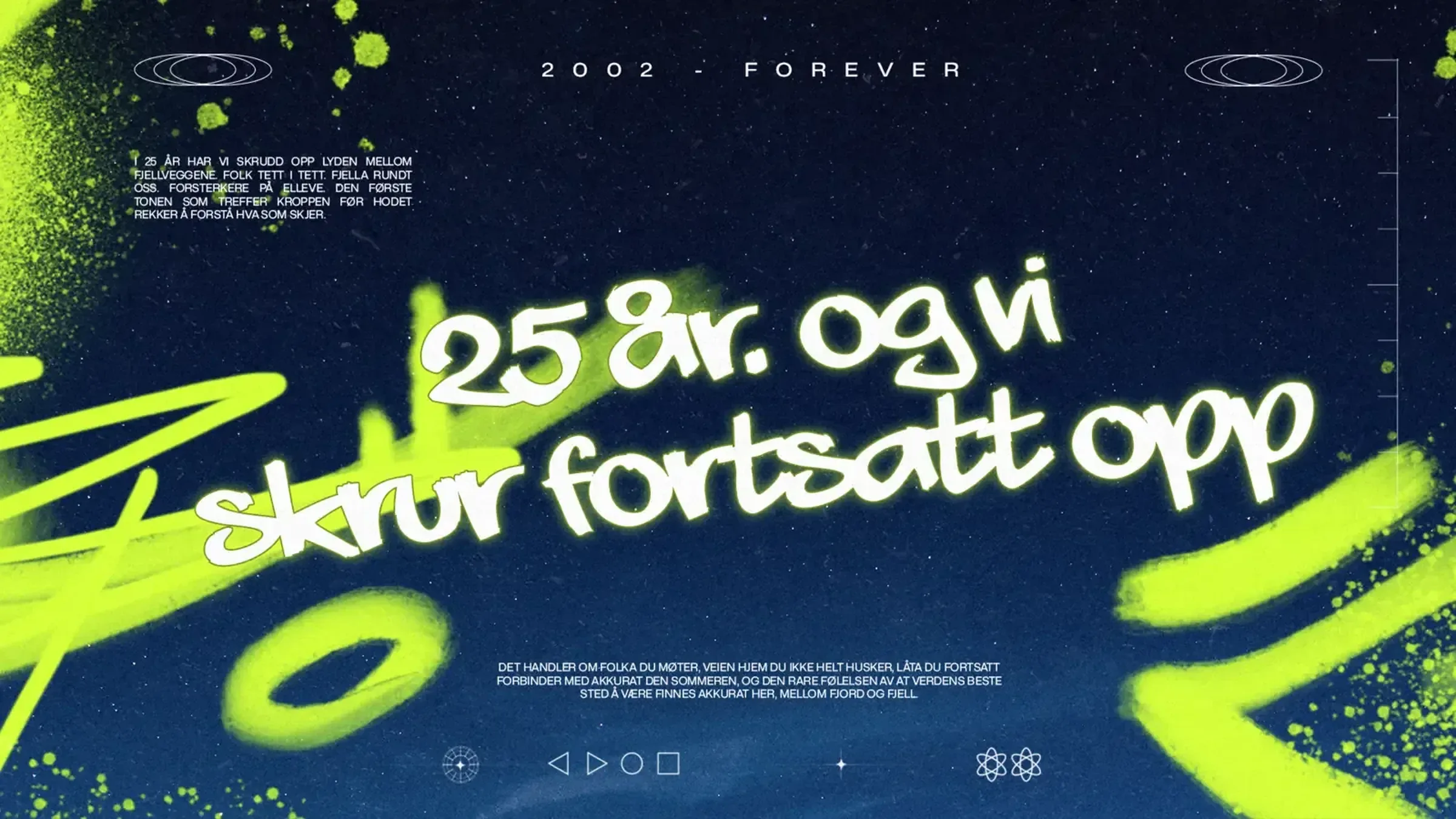 25 år, og vi skrur fortsatt opp. 2002 – forever.